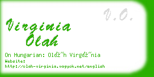virginia olah business card